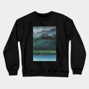 Botandai at Pyongyang by Kawase Hasui Crewneck Sweatshirt